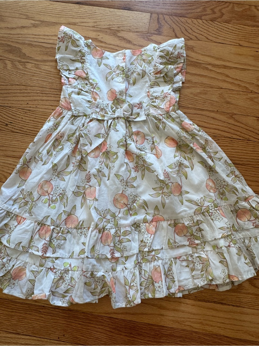 Toddler peach print sundress - Picture 4 of 5